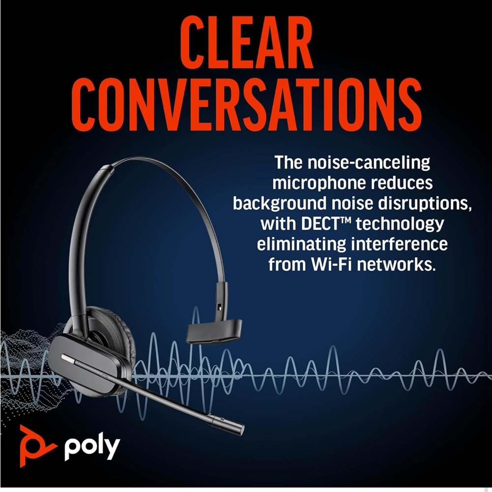 Poly CS540 Wireless DECT Headset - Picture 4 of 7